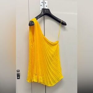 Banana Republic Yellow Pleated Camisole
